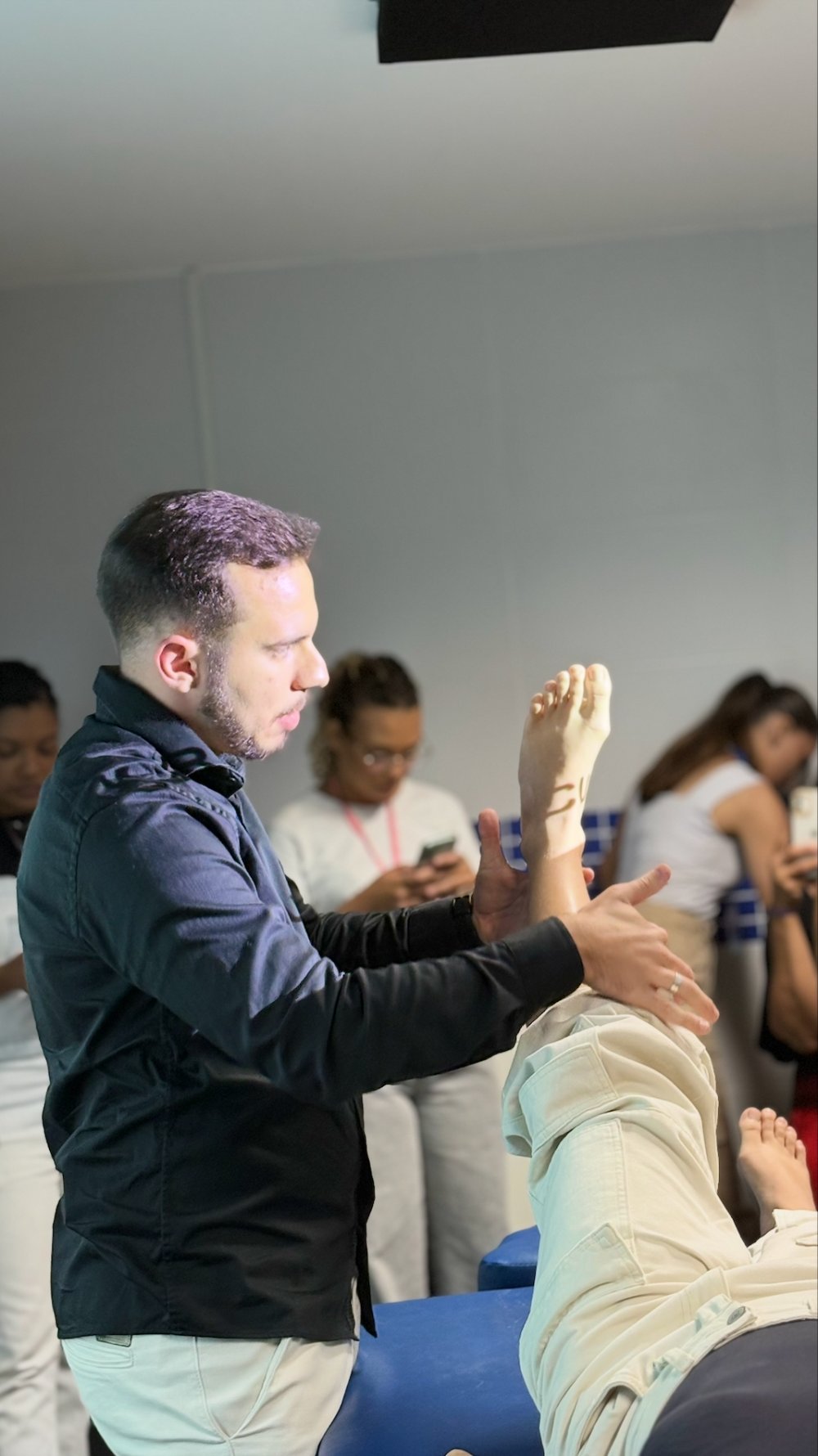 Aula prática de fisioterapia esportiva